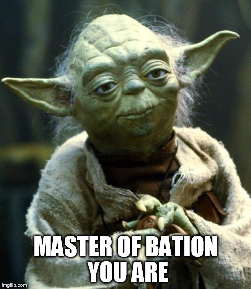 Star Wars Yoda Meme | MASTER OF BATION YOU ARE | image tagged in memes,star wars yoda | made w/ Imgflip meme maker