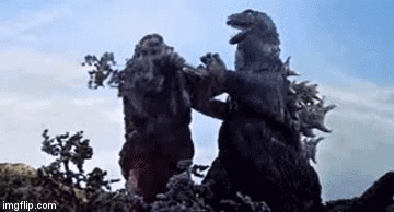 When you're mom tells you to eat you're vegetables.  | image tagged in gifs,godzilla,vegetables | made w/ Imgflip video-to-gif maker
