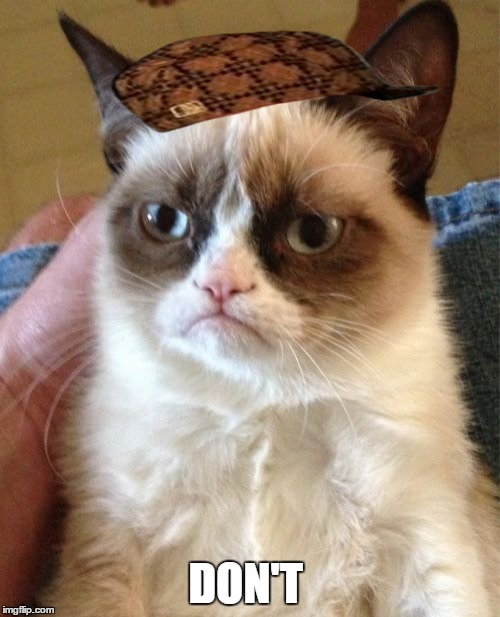 Grumpy Cat Meme | DON'T | image tagged in memes,grumpy cat,scumbag | made w/ Imgflip meme maker