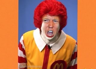 High Quality Ronald McDonald Trump Blank Meme Template