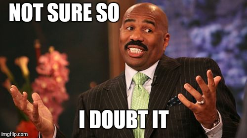 Steve Harvey Meme | NOT SURE SO I DOUBT IT | image tagged in memes,steve harvey | made w/ Imgflip meme maker