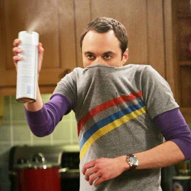 Sheldon spray Blank Meme Template
