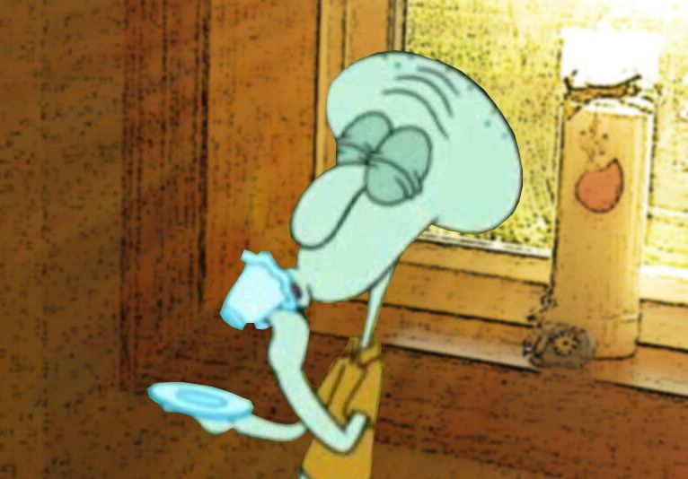Squidward But That's None of my Business Blank Meme Template