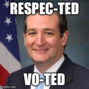 Ted | RESPEC-TED; VO-TED | image tagged in ted cruz | made w/ Imgflip meme maker