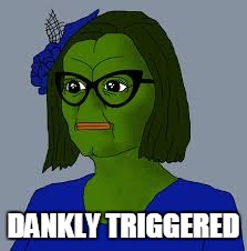 Thought it would be funny to post this. |  DANKLY TRIGGERED | image tagged in pepe,triggered | made w/ Imgflip meme maker