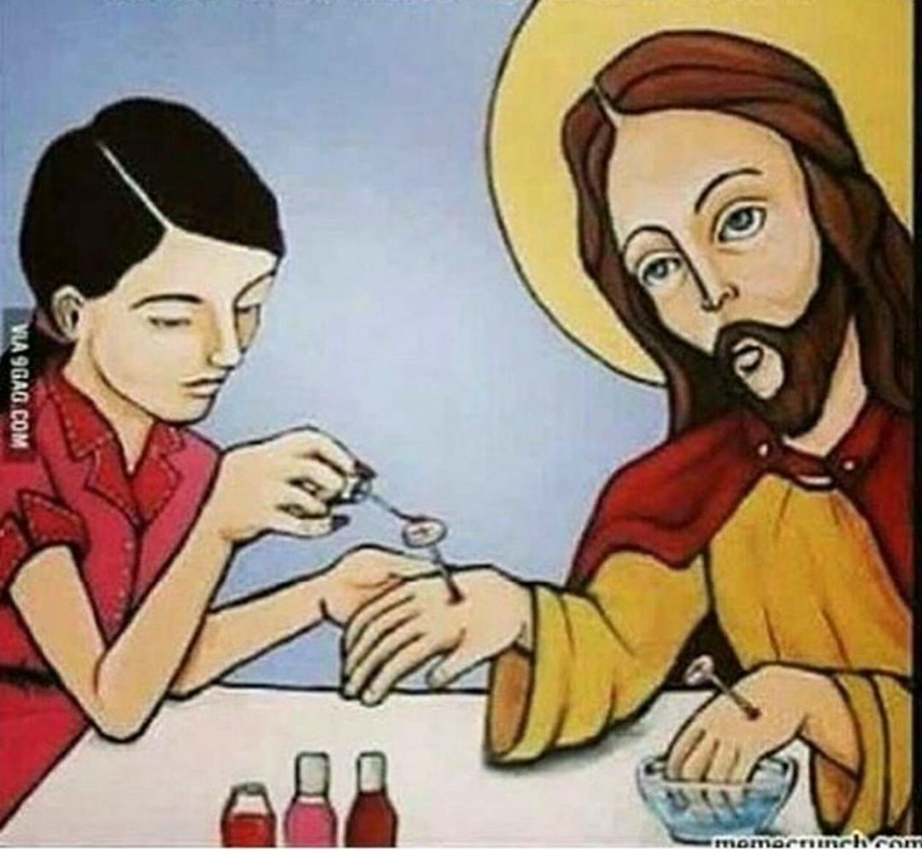 High Quality Jesus nails Blank Meme Template