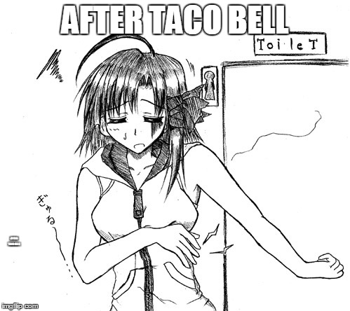 AFTER TACO BELL; AFTER TACO BELL | image tagged in taco bell,sick | made w/ Imgflip meme maker
