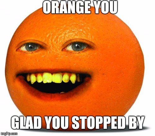 ORANGE YOU GLAD YOU STOPPED BY | made w/ Imgflip meme maker