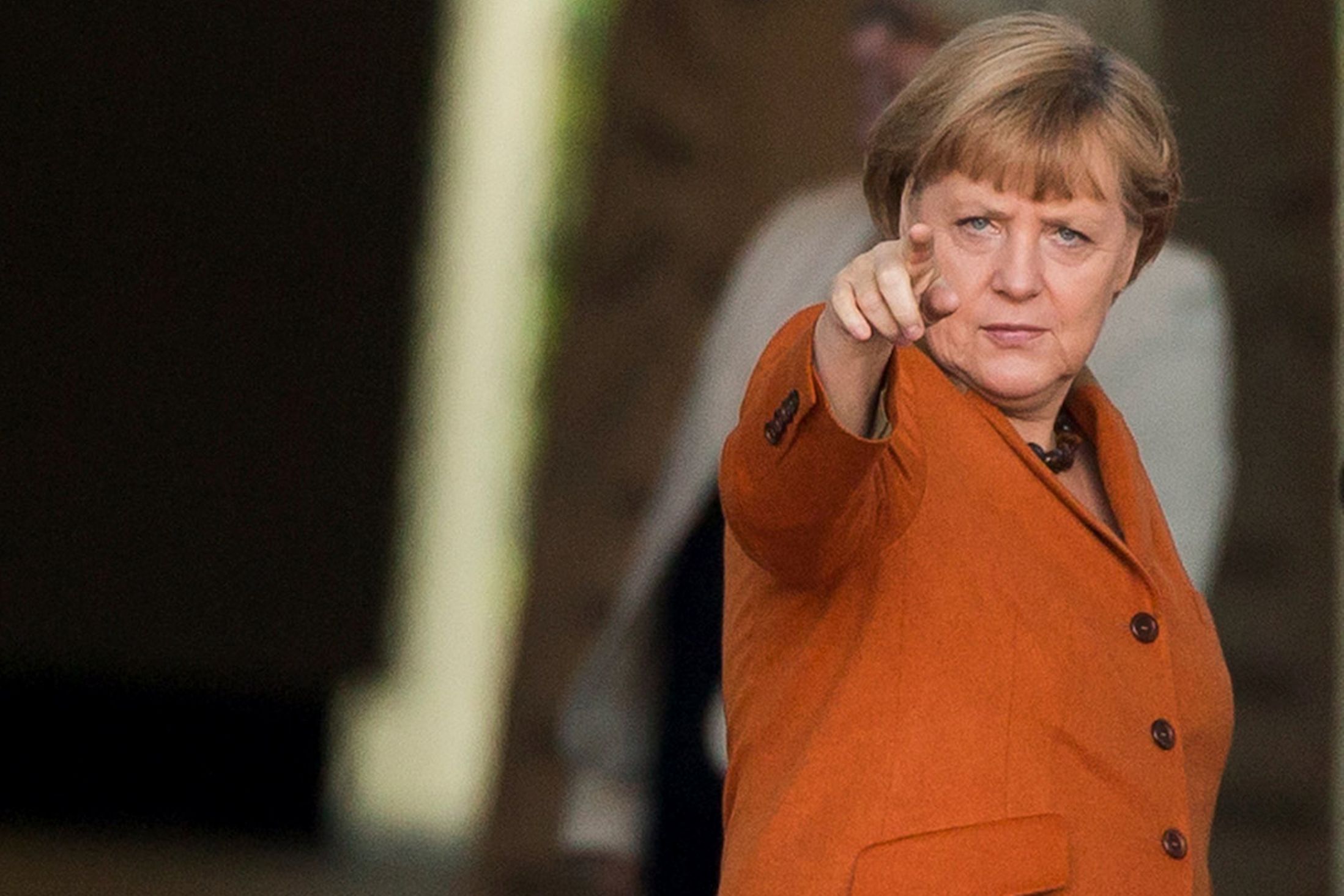 mean merkel Blank Meme Template