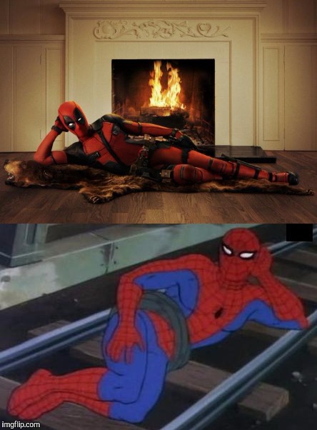 These images belong together, but I have no idea what to do with them | image tagged in memes,spiderman,deadpool | made w/ Imgflip meme maker