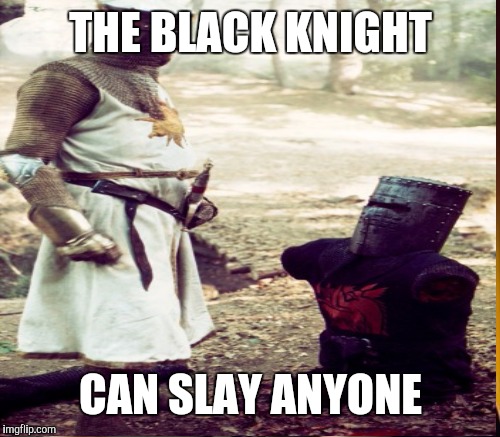 THE BLACK KNIGHT CAN SLAY ANYONE | made w/ Imgflip meme maker