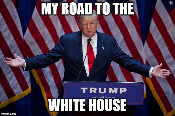 Trump Bruh | MY ROAD TO THE WHITE HOUSE | image tagged in trump bruh | made w/ Imgflip meme maker