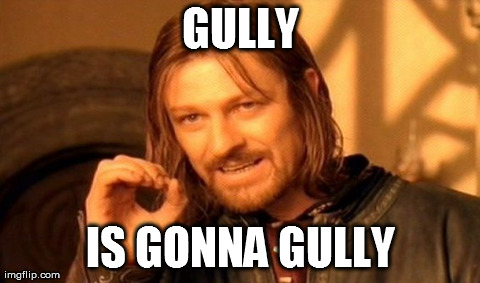One Does Not Simply Meme | GULLY IS GONNA GULLY | image tagged in memes,one does not simply | made w/ Imgflip meme maker
