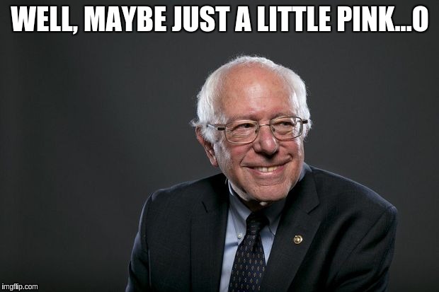 The Bern | WELL, MAYBE JUST A LITTLE PINK...O | image tagged in the bern | made w/ Imgflip meme maker