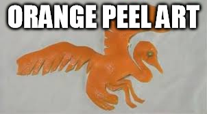 This is awesome | ORANGE PEEL ART | image tagged in orange | made w/ Imgflip meme maker