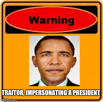 Warning Sign Meme | TRAITOR, IMPERSONATING A PRESIDENT | image tagged in memes,warning sign | made w/ Imgflip meme maker