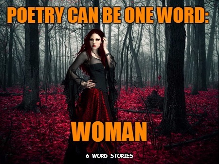 Woman | 6  WORD  STORIES | image tagged in poetry | made w/ Imgflip meme maker