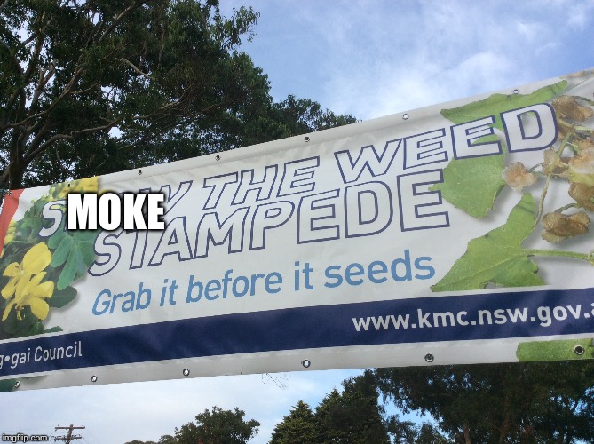 MOKE | image tagged in signs/billboards | made w/ Imgflip meme maker