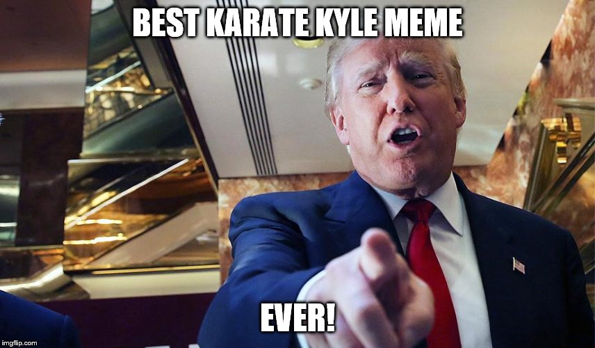 Trump I Want You | BEST KARATE KYLE MEME EVER! | image tagged in trump burn | made w/ Imgflip meme maker