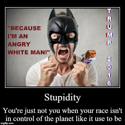 Trump's Core Audience | image tagged in funny,donald trump approves,political meme,election 2016,angry white man batman,racism | made w/ Imgflip demotivational maker