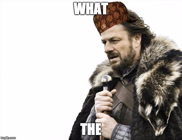 Brace Yourselves X is Coming Meme | WHAT; THE | image tagged in memes,brace yourselves x is coming,scumbag | made w/ Imgflip meme maker