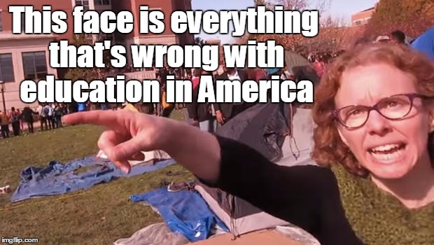 Mizzou mocks free speech | This face is everything that's wrong with education in America | image tagged in political correctness | made w/ Imgflip meme maker