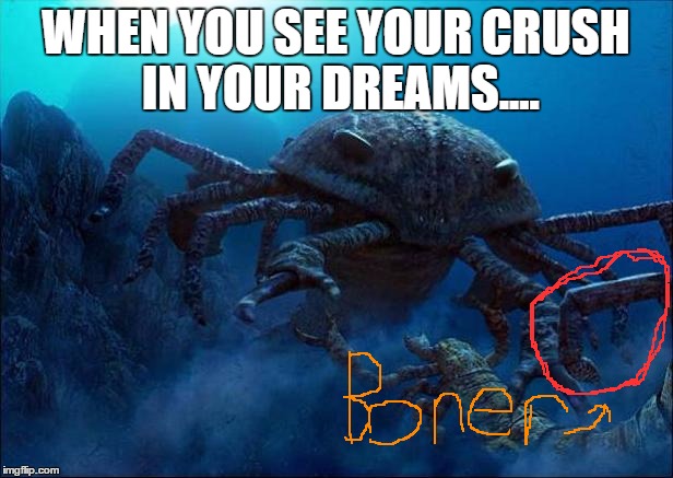 Crush Dreams | WHEN YOU SEE YOUR CRUSH IN YOUR DREAMS.... | image tagged in when you see the booty | made w/ Imgflip meme maker