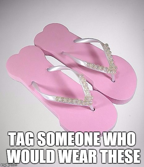 TAG SOMEONE WHO WOULD WEAR THESE | image tagged in flipflop | made w/ Imgflip meme maker