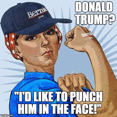 I'd like to punch Trump in the face! | image tagged in donald trump,idiot,moron,violent,nazi,republican | made w/ Imgflip meme maker
