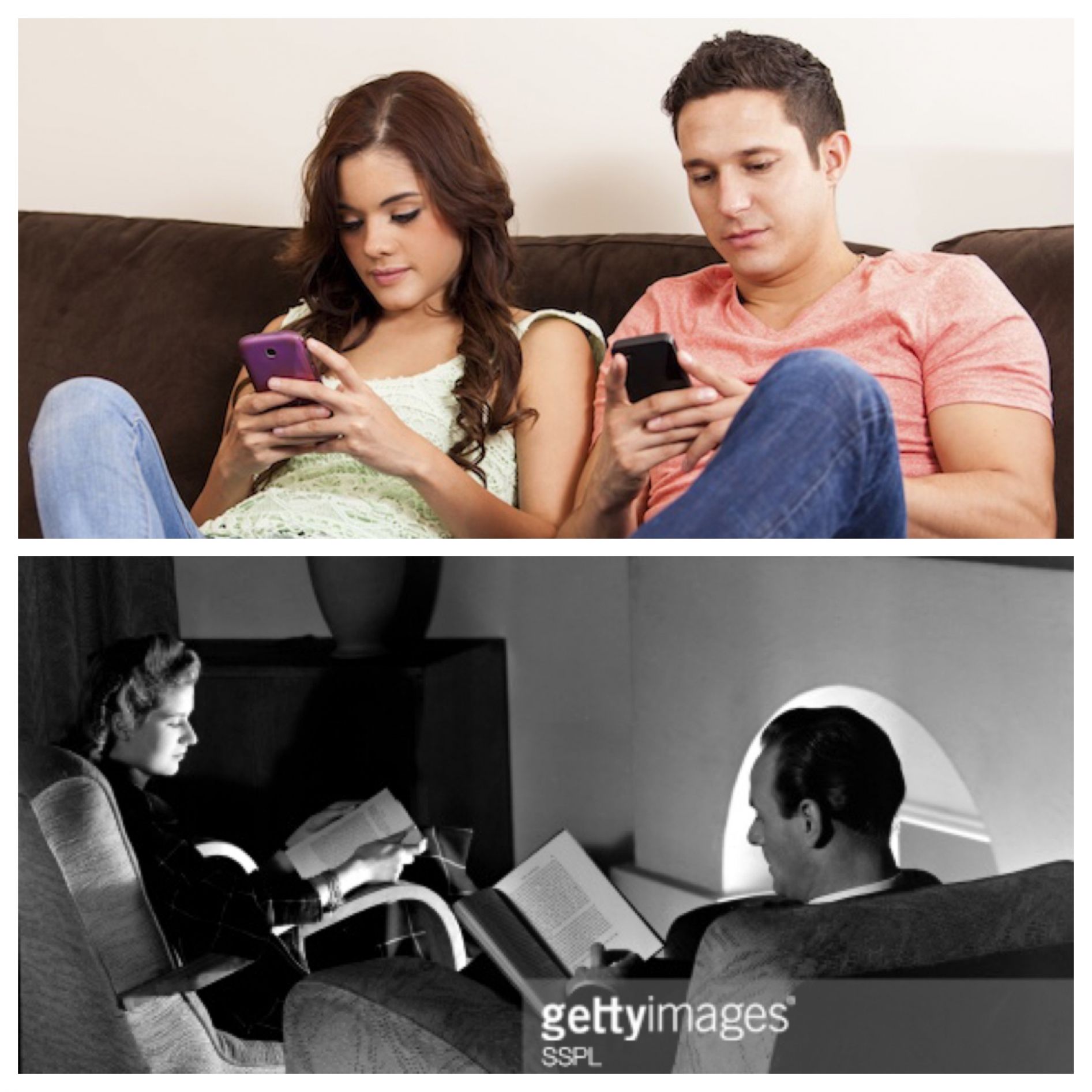 High Quality Couples Reading Blank Meme Template
