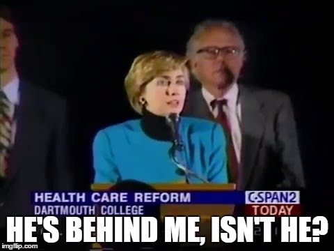 HE'S BEHIND ME, ISN'T HE? | image tagged in bernie sanders,vote bernie sanders | made w/ Imgflip meme maker