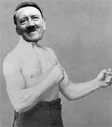 High Quality Overly Manly Hitler Blank Meme Template