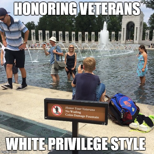 What "white privilege?" | HONORING VETERANS; WHITE PRIVILEGE STYLE | image tagged in white privilege,memes,funny,veterans | made w/ Imgflip meme maker