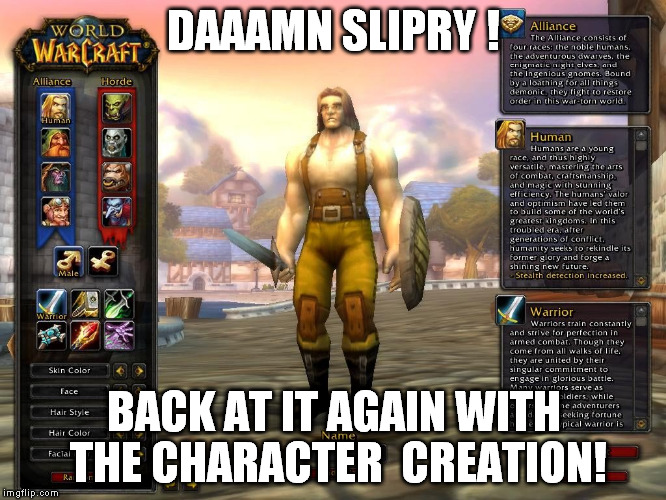 DAAAMN SLIPRY ! BACK AT IT AGAIN WITH THE CHARACTER  CREATION! | made w/ Imgflip meme maker