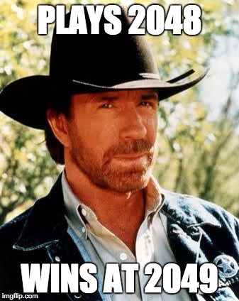 Chuck Norris Meme | PLAYS 2048; WINS AT 2049 | image tagged in chuck norris | made w/ Imgflip meme maker