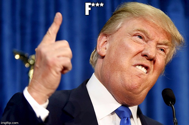 Donald Trump | F*** | image tagged in donald trump | made w/ Imgflip meme maker