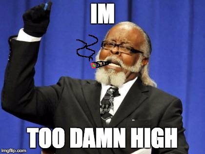 Too Damn High | IM; TOO DAMN HIGH | image tagged in memes,too damn high | made w/ Imgflip meme maker