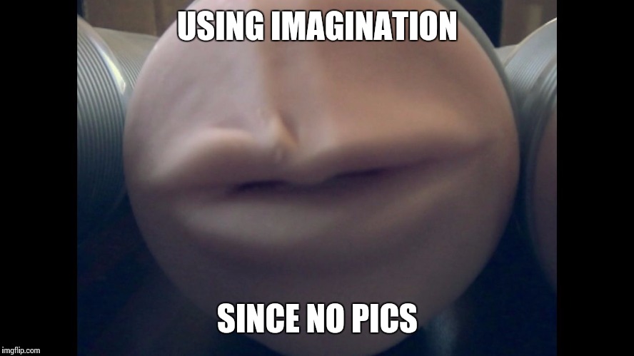 USING IMAGINATION; SINCE NO PICS | image tagged in fleshlight | made w/ Imgflip meme maker