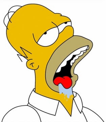 Homer drooling Blank Meme Template