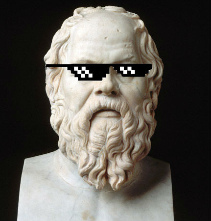 Deal With It Socrates Blank Meme Template