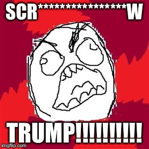 Rage Face | SCR****************W; TRUMP!!!!!!!!!! | image tagged in rage face | made w/ Imgflip meme maker