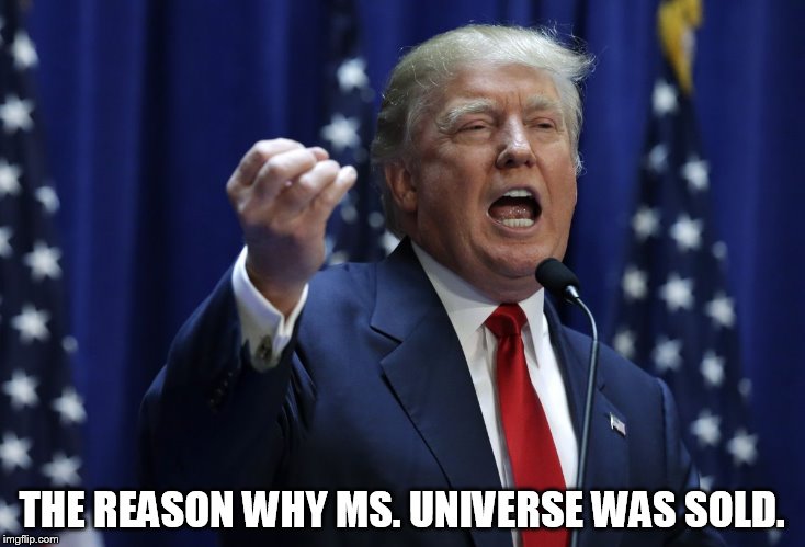 Trump | THE REASON WHY MS. UNIVERSE WAS SOLD. | image tagged in trump | made w/ Imgflip meme maker