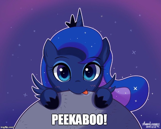 PEEKABOO! | image tagged in princess luna | made w/ Imgflip meme maker