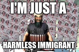 I'M JUST A HARMLESS IMMIGRANT | made w/ Imgflip meme maker