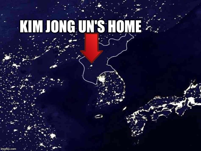 North Korea The difference | KIM JONG UN'S HOME | image tagged in north korea the difference,kim jong un,kim jong un sad,home alone,nuke | made w/ Imgflip meme maker