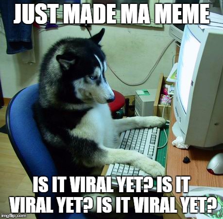 I Have No Idea What I Am Doing | JUST MADE MA MEME; IS IT VIRAL YET? IS IT VIRAL YET? IS IT VIRAL YET? | image tagged in memes,i have no idea what i am doing,viral | made w/ Imgflip meme maker