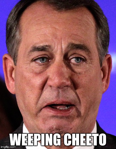 Boehner_Crying | WEEPING CHEETO | image tagged in boehner_crying | made w/ Imgflip meme maker