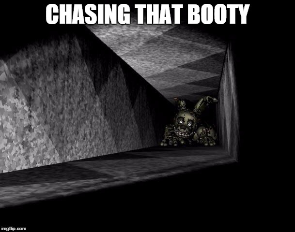 FnAF 3 | CHASING THAT BOOTY | image tagged in fnaf 3 | made w/ Imgflip meme maker