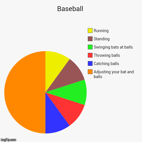 Love it, hate it, or indifferent, You've got to admit... | image tagged in funny,pie charts,baseball,crotch | made w/ Imgflip chart maker