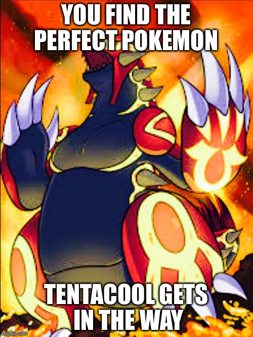 YOU FIND THE PERFECT POKEMON; TENTACOOL GETS IN THE WAY | image tagged in funny memes | made w/ Imgflip meme maker